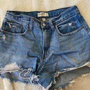 Abercrombie & Fitch Light Blue Jean Shorts